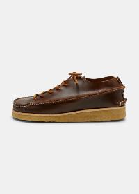YOGI FINN LEATHER LACE UP SHOE ON CREPE BROWN DYC14011