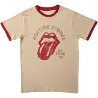  THE ROLLING STONES UNISEX RINGER T-SHIRT: US TOUR '78 STONES 18