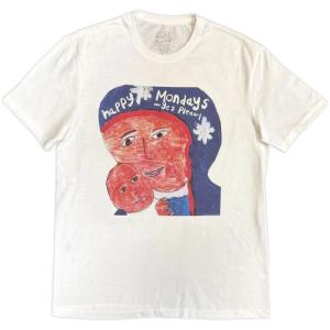 Happy Mondays Unisex T-Shirt: Yes Please (White)  HAPPY M2     