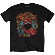 THE ROLLING STONES UNISEX TEE: RETRO 70S VIBE (SOFT-HAND INKS) STONES 3