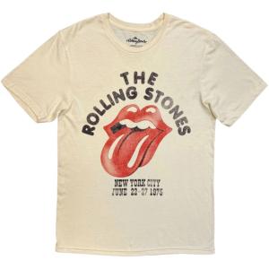 The Rolling Stones Unisex T-Shirt: New York City (Natural) (Back Print)STONES 22