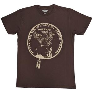 NEIL YOUNG UNISEX T-SHIRT: TOUR '76 SEAL (BROWN) NEIL Y3