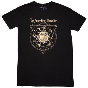 THE SMASHING PUMPKINS LADIES T-SHIRT DRESS: CELESTIAL SUN (BLACK) SMASHING P6
