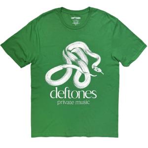  Deftones Unisex T-Shirt: Private Music Mono (Green)  DEFTONES 6