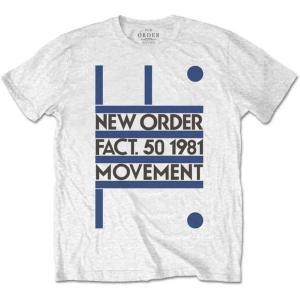  New Order Unisex T-Shirt: Movement (White) NEW ORDER