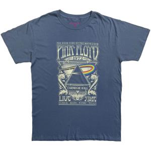 Pink Floyd Unisex T-Shirt: Carnegie Hall Poster (Denim Blue)PINK FLOYD 20
