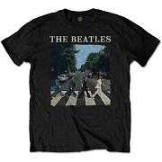 THE BEATLES UNISEX TEE: ABBEY ROAD & LOGO THE BEATLES 1   