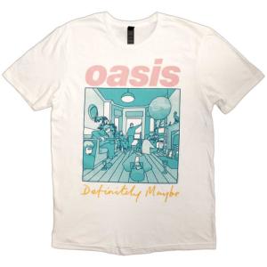 OASIS UNISEX T-SHIRT: DEFINITELY MAYBE ILLUSTRATION COLOUR (WHITE) OASIS 2