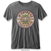  THE BEATLES UNISEX FASHION TEE: SGT PEPPER DRUM (BURN OUT) THE BEATLES 4 