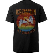 LED ZEPPELIN UNISEX TEE: USA TOUR '75.. ZEPPELIN 2