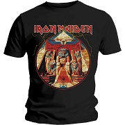  IRON MAIDEN UNISEX TEE: powerslave lightning circle MAIDEN 2  