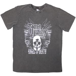 THIN LIZZY UNISEX STONE WASH T-SHIRT: ANGEL OF DEATH (CHARCOAL GREY) THIN LIZZY 4