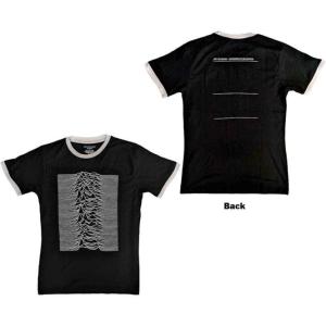 Joy Division Unisex Ringer T-Shirt: Unknown Pleasures (Black) (Back Print)   JOY 6