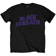  BLACK SABBATH UNISEX TEE: WAVY LOGO VINTAGE (RETAIL PACK)  SABBATH 5