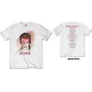 DAVID BOWIE UNISEX TEE: BOWIE IS (BACK PRINT) BOWIE 1