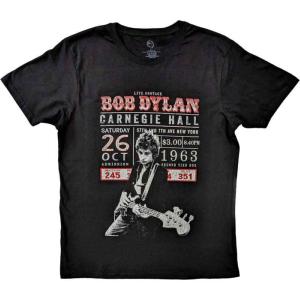 BOB DYLAN UNISEX T-SHIRT: CARNEGIE HALL '63  BOB DYLAN 5