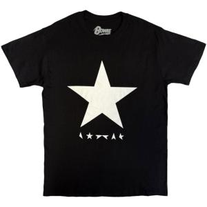 David Bowie Unisex T-Shirt: Blackstar (White Star on Black) (Black)  BOWIE 14