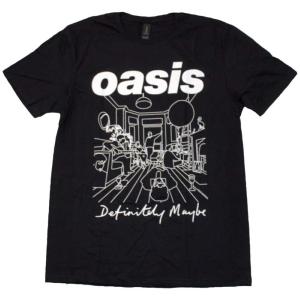 OASIS UNISEX T-SHIRT: DEFINITELY MAYBE LINE DRAWING (BLACK) OASIS 1
