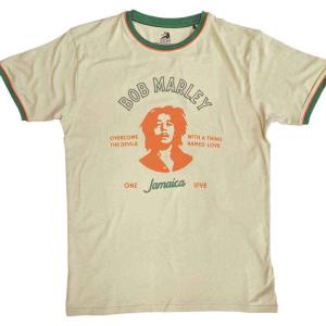 BOB MARLEY UNISEX RINGER T-SHIRT: THING CALLED LOVE (SAND) BOB MARLEY 6