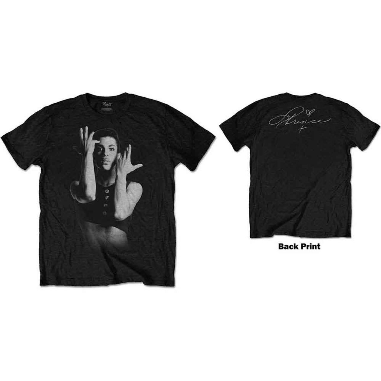 Prince Unisex T-Shirt: Parade Signature (Black) (Back Print) PRINCE 4