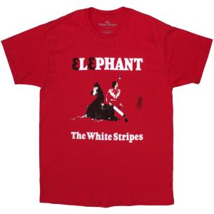 THE WHITE STRIPES UNISEX T-SHIRT: ELEPHANT (RED) WHITE S2