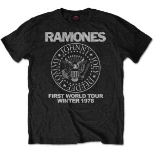 Ramones Unisex T-Shirt: First World Tour 1978 (Black) RAMONES 7
