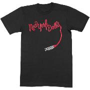  NEW YORK DOLLS UNISEX T-SHIRT: LIPSTICK LOGO NYD 1