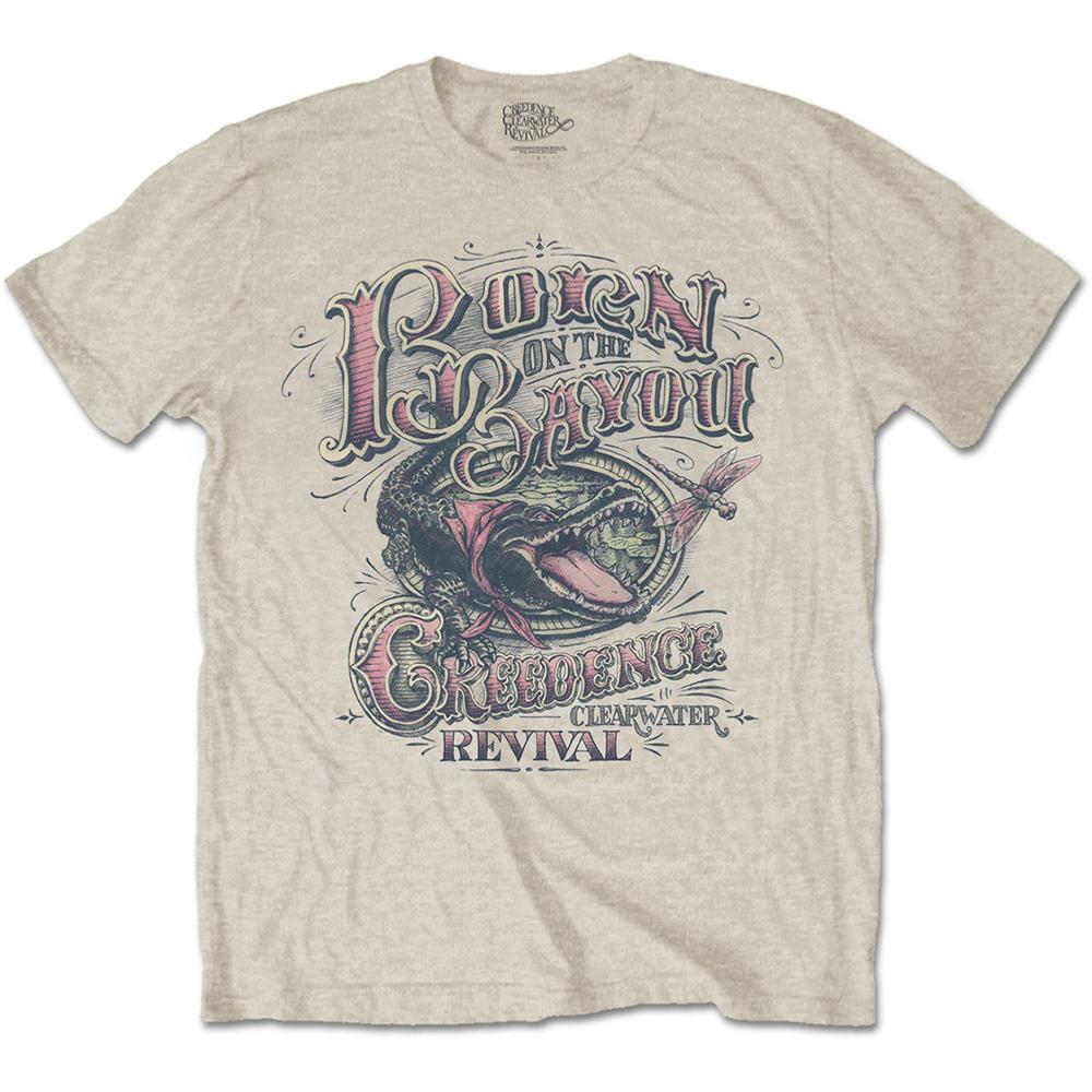   CREEDENCE CLEARWATER REVIVAL UNISEX TEE: BORN CREEDENCE 1 THE BAYOU 