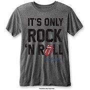 THE ROLLING STONES UNISEX FASHION TEE: IT'S ONLY ROCK N' ROLL (BURN OUT)STONES 4