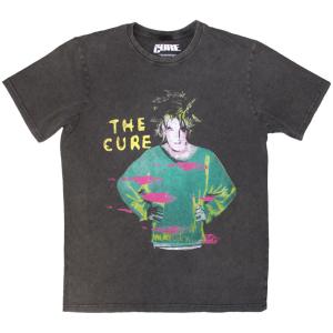 THE CURE UNISEX STONE WASH T-SHIRT: BEACH PARTY TOUR '86 (CHARCOAL GREY) (BACK PRINT) THE CURE 6