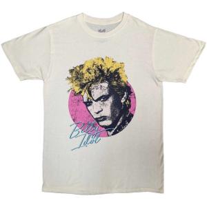  Billy Idol Unisex T-Shirt: Circle Illustration (Natural)  BILLY IDOL