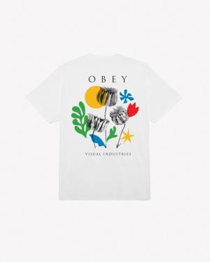 OBEY FLOWERS PAPERS SCISSORS CLASSIC T-SHIRT 165263777W