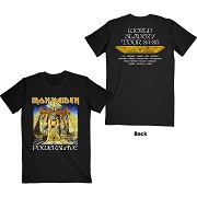 IRON MAIDEN UNISEX T-SHIRT: POWERSLAVE WORLD SLAVERY TOUR (BACK PRINT)  IRON MAIDEN 6