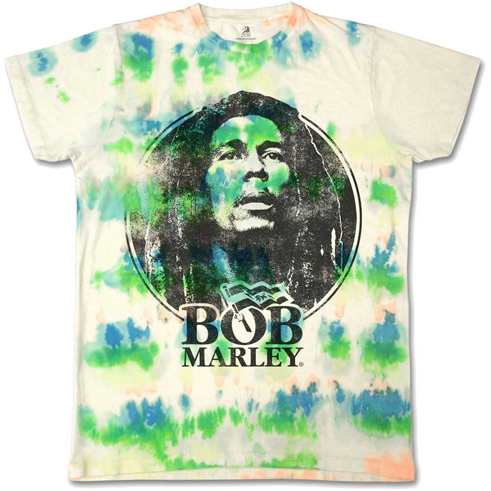 Bob Marley Unisex T-Shirt: Black & White Logo (Dip-Dye)  BOB MARLEY 4