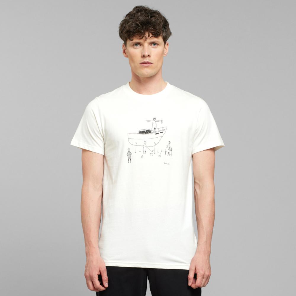  Dedicated   T-shirt Stockholm All Out Boat Off-White 21039