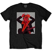 AC/DC UNISEX TEE: ANGUS FINGER HORNS (BACK PRINT) AC DC 6