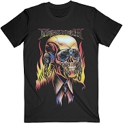 MEGADETH UNISEX T-SHIRT:  FLAMING VIC MEGADETH 7