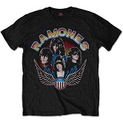  RAMONES UNISEX TEE: VINTAGE WINGS PHOTO RAMONES 4