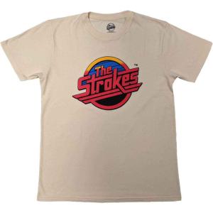 THE STROKES UNISEX T-SHIRT: RED LOGO (NATURAL) STROKES 3